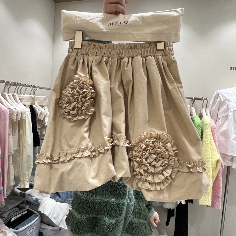 BY FLOW東大門直郵㊣女裝新款職業推薦熱賣休閑短裙刺繡春款BY FLOW短裙圖色3