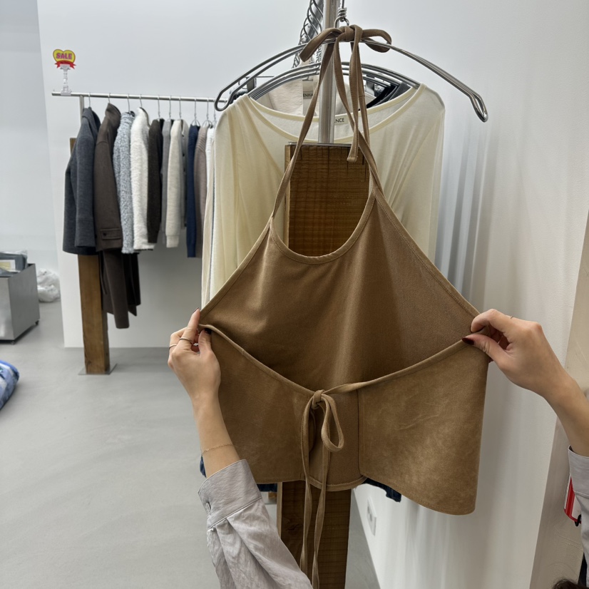 ENHANCE東大門直郵㊣女裝新品真品推薦26春夏吊帶背心春款麂皮ENHANCE吊帶/背心