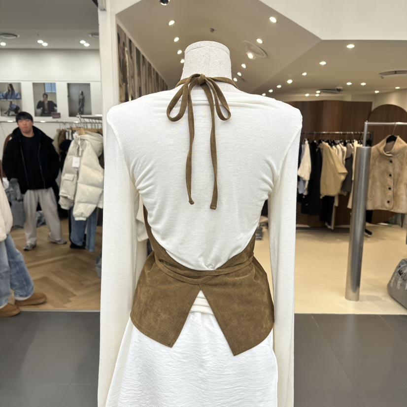 ENHANCE東大門直郵㊣女裝新品真品推薦26春夏吊帶背心春款麂皮ENHANCE吊帶/背心