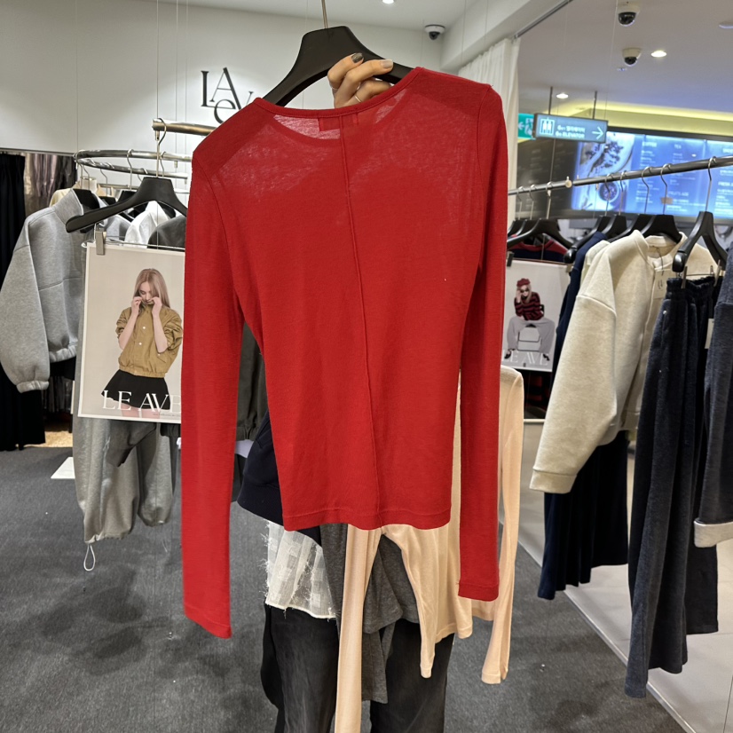 LE AVE㊣東大門代購女裝新品推薦時尚真品熱賣職業長袖T恤LE AVE長袖T恤