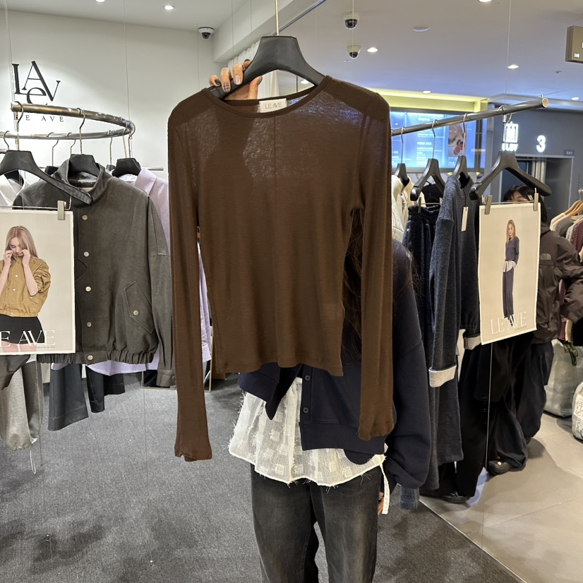 LE AVE㊣東大門代購女裝新品推薦時尚真品熱賣職業長袖T恤LE AVE長袖T恤圖色7