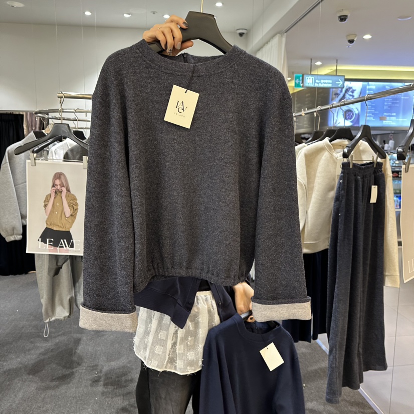 LE AVE東大門直郵㊣女士新款熱賣真品推薦人氣休閑職業衛衣LE AVE衛衣圖色2