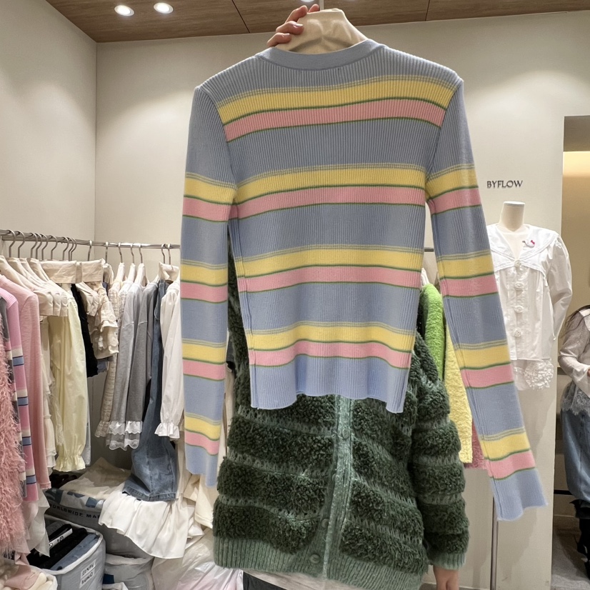 BY FLOW韓國代購㊣女裝新款休閑真品推薦時尚26春夏針織衫春款BY FLOW針織衫