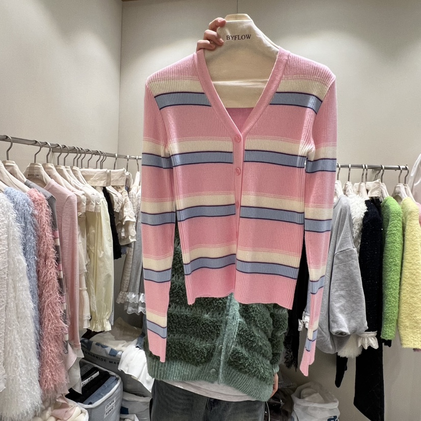 BY FLOW韓國代購㊣女裝新款休閑真品推薦時尚26春夏針織衫春款BY FLOW針織衫圖色2