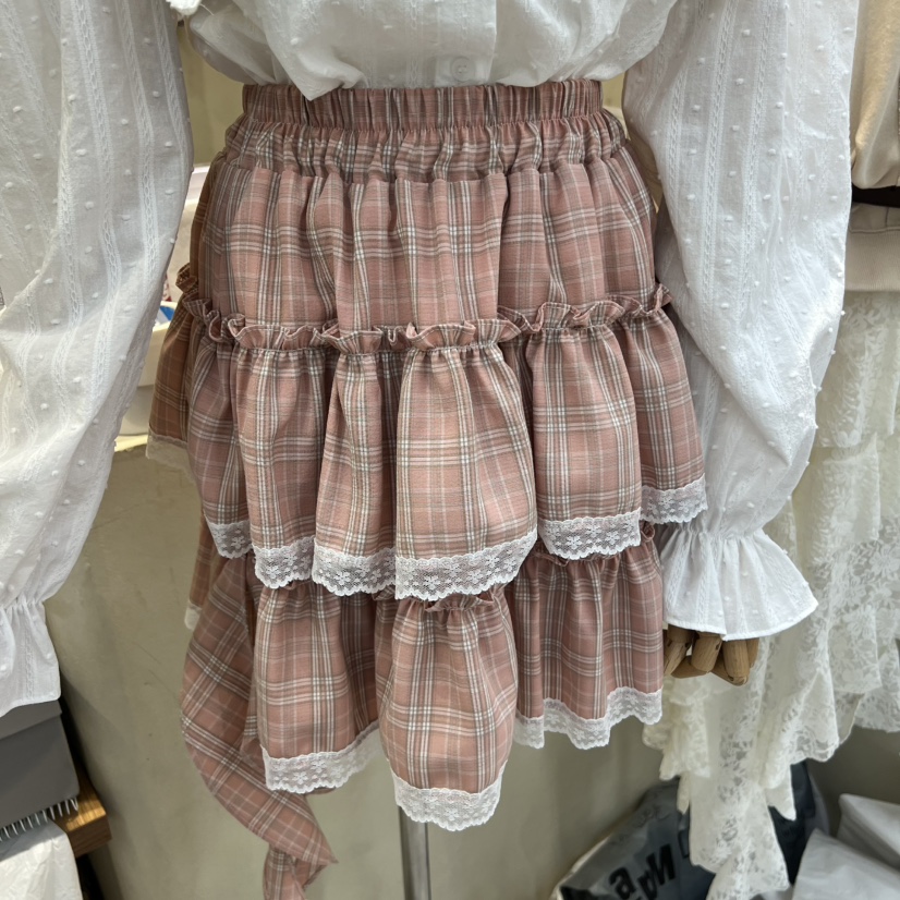 J PEAK/BY FLOW韓國代購㊣女士新款真品人氣短裙春款格紋J PEAK短裙圖色2