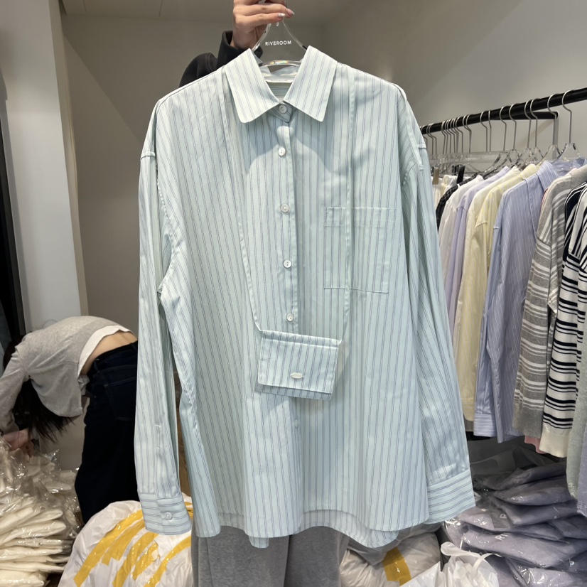 RIVEROOM㊣東大門實拍女裝新款休閑真品襯衫蕾絲衫含包春款RIVEROOM襯衫/蕾絲衫圖色2