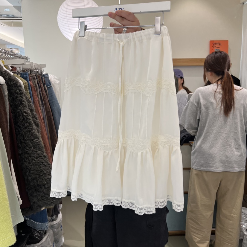 ARE㊣東大門代購女裝新款推薦熱賣職業半身裙中短裙春款蕾絲ARE YOU/ARE半身裙/中短裙圖色2