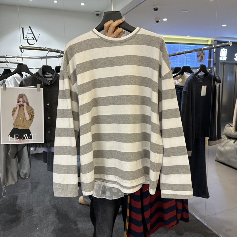 LE AVE東大門直郵㊣女裝新品休閑推薦人氣時尚熱賣長袖T恤LE AVE長袖T恤圖色1