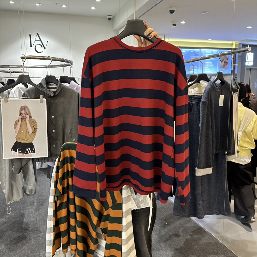 LE AVE東大門直郵㊣女裝新品休閑推薦人氣時尚熱賣長袖T恤LE AVE長袖T恤圖色2