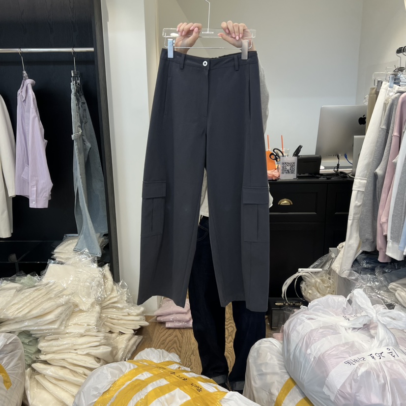 RIVEROOM東大門直郵㊣女士新品推薦真品時尚職業休閑褲春款棉RIVEROOM休閑褲圖色2