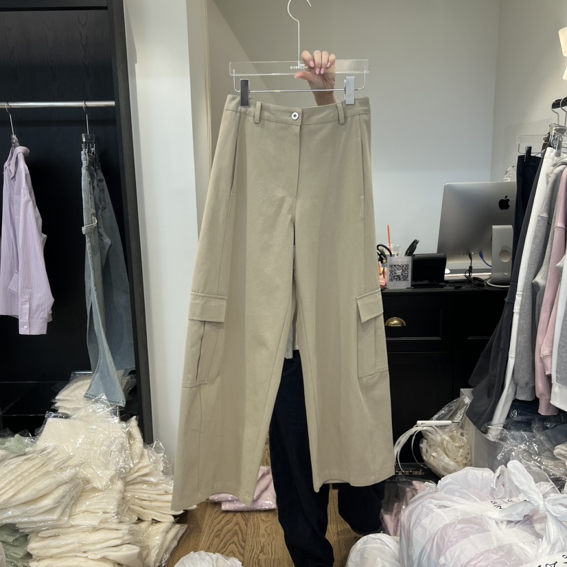 RIVEROOM東大門直郵㊣女士新品推薦真品時尚職業休閑褲春款棉RIVEROOM休閑褲圖色3