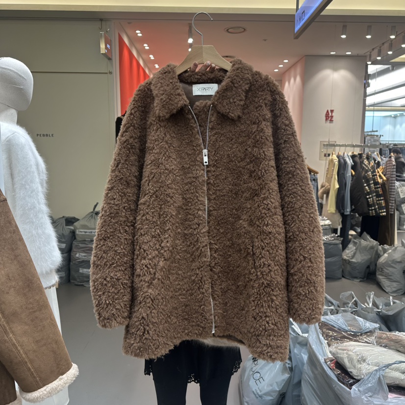 XPARTY東大門直郵㊣女裝新款人氣推薦熱賣休閑真品夾克皮草XPARTY夾克圖色2