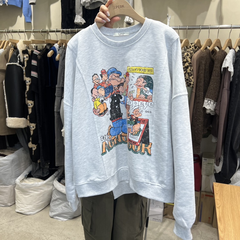 J PEAK/BY FLOW韓國直郵㊣女士新款職業衛衣不含內搭春款J PEAK衛衣圖色1