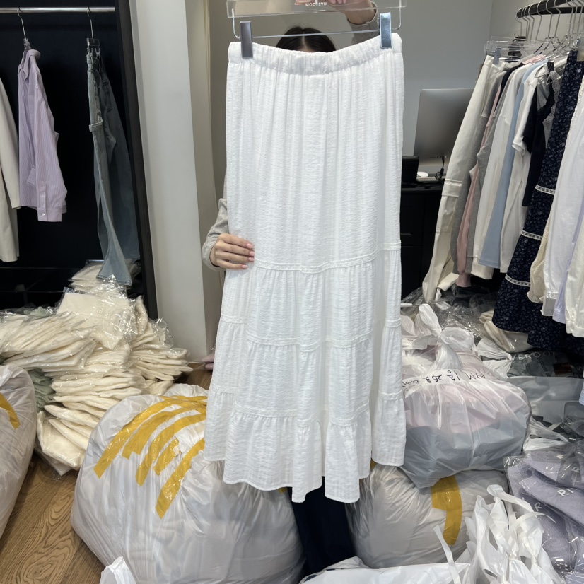 RIVEROOM韓國代購㊣女裝新款休閑人氣熱賣半身裙中短裙春款RIVEROOM半身裙/中短裙