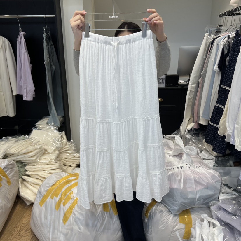 RIVEROOM韓國代購㊣女裝新款休閑人氣熱賣半身裙中短裙春款RIVEROOM半身裙/中短裙圖色1