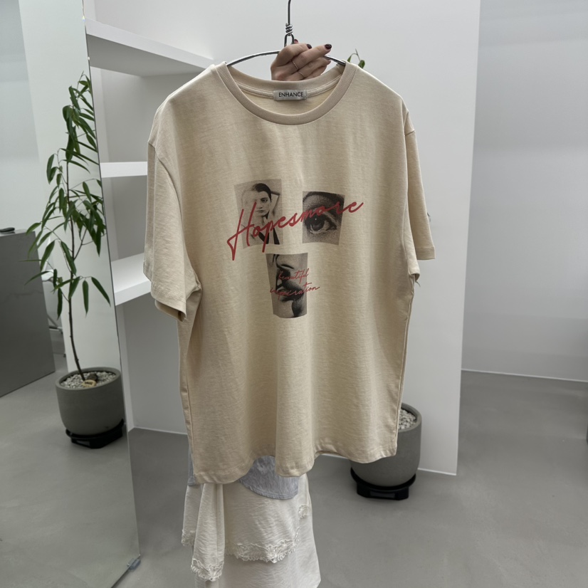 ENHANCE㊣東大門實拍女裝新品推薦熱賣26春夏真品時尚T恤春款ENHANCET恤圖色1