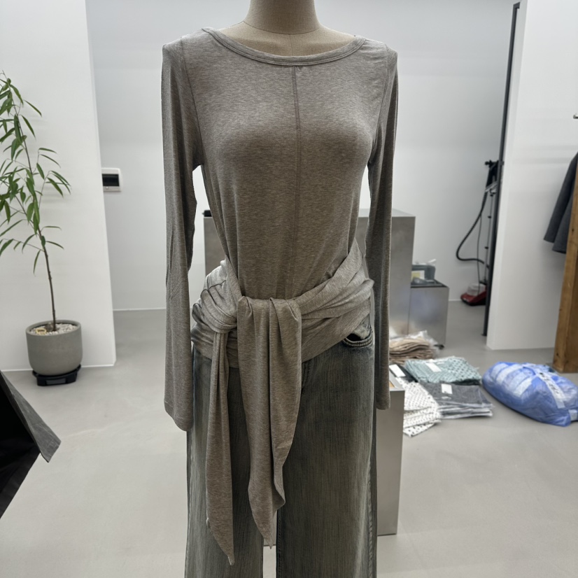 ENHANCE㊣東大門實拍女裝新品時尚推薦職業26春夏長袖T恤春款ENHANCE長袖T恤