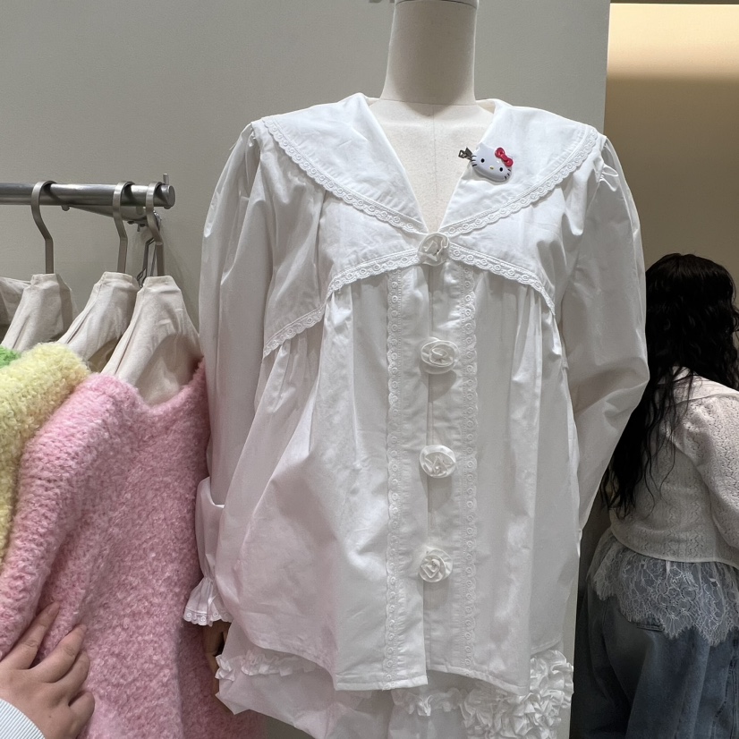 BY FLOW東大門直郵㊣女裝新款真品襯衫蕾絲衫不含配飾春款BY FLOW襯衫/蕾絲衫圖色2