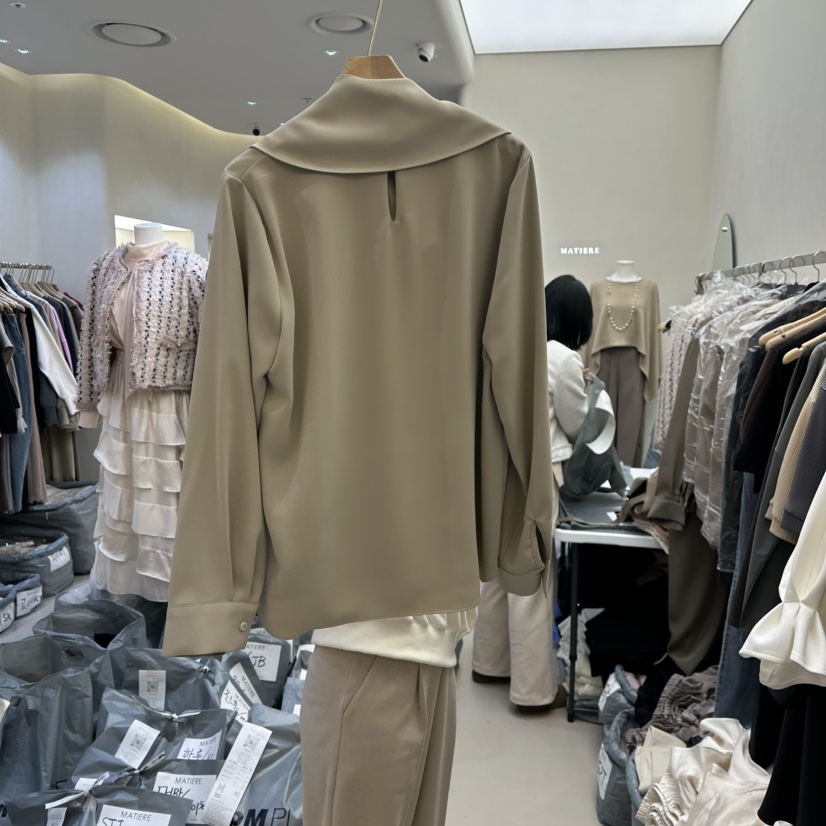 MATIERE東大門直郵㊣女裝新款時尚休閑推薦真品襯衫蕾絲衫春款MATIERE襯衫/蕾絲衫