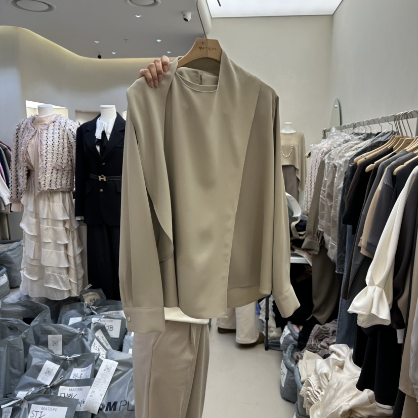 MATIERE東大門直郵㊣女裝新款時尚休閑推薦真品襯衫蕾絲衫春款MATIERE襯衫/蕾絲衫圖色1