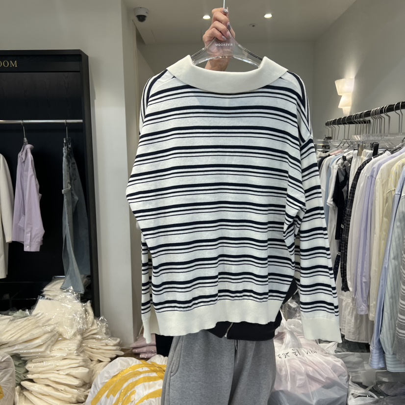 RIVEROOM㊣東大門代購女士新款時尚人氣休閑26春夏針織衫春款棉RIVEROOM針織衫