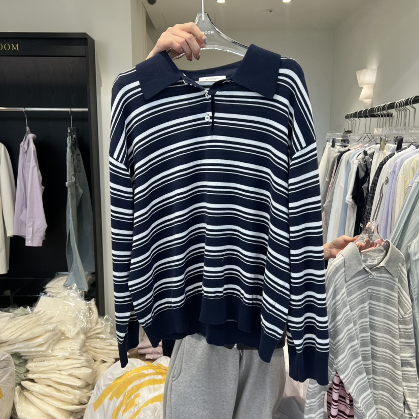 RIVEROOM㊣東大門代購女士新款時尚人氣休閑26春夏針織衫春款棉RIVEROOM針織衫圖色2