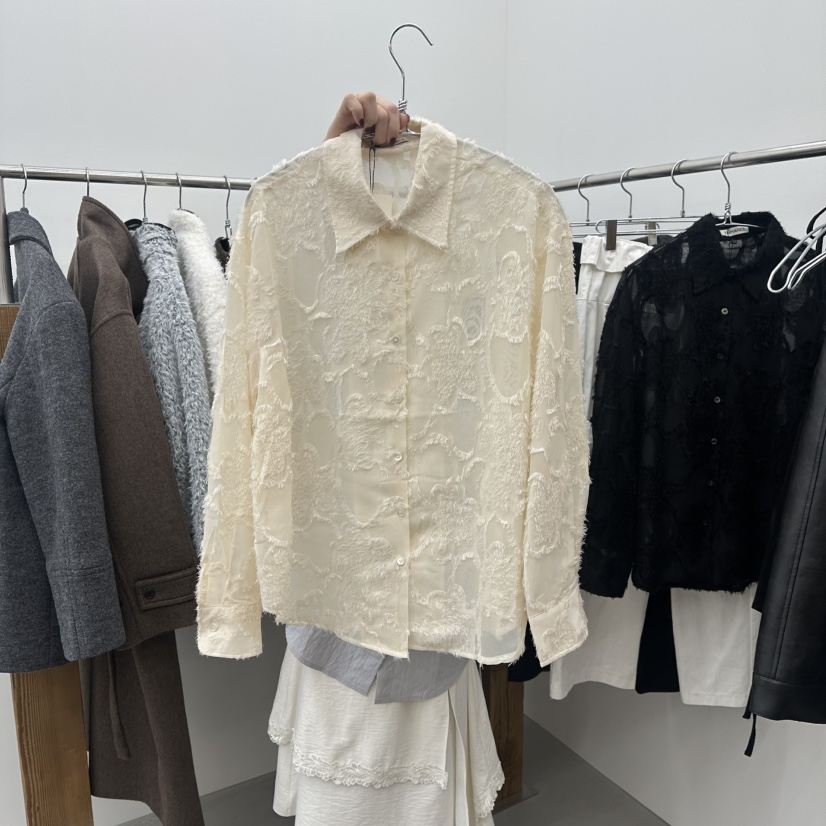 ENHANCE東大門直郵㊣女士新款休閑熱賣推薦職業襯衫蕾絲衫春款ENHANCE襯衫/蕾絲衫圖色1