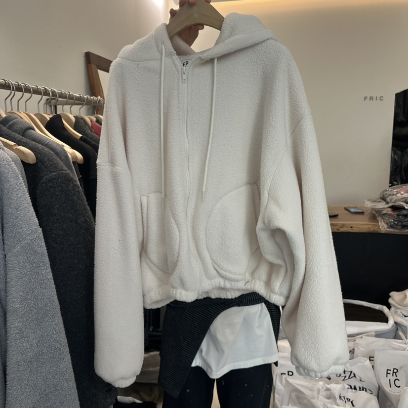 FRIC㊣東大門代購女士新款26春夏時尚推薦職業衛衣連帽衫絨FRIC衛衣圖色1