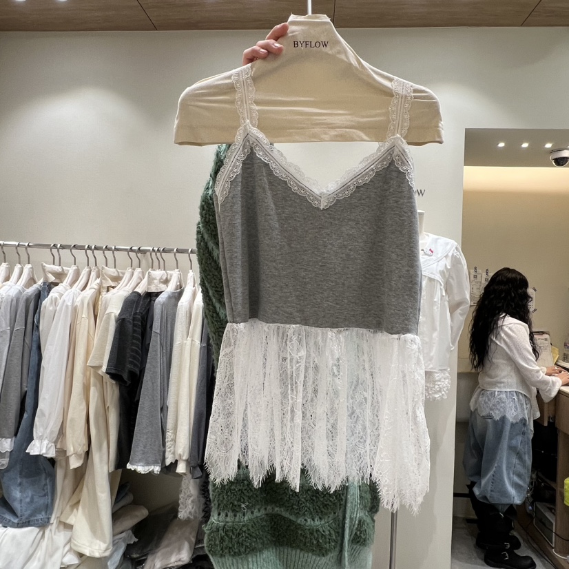 BY FLOW韓國代購㊣女裝新款休閑人氣真品時尚吊帶背心春款BY FLOW吊帶/背心圖色1