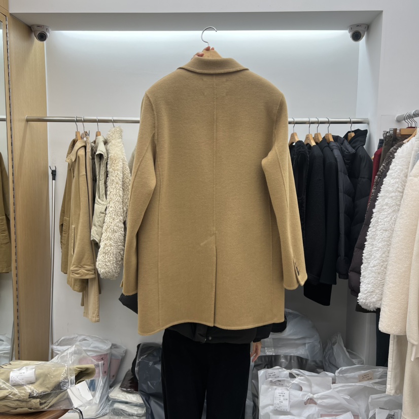 DRESS ROOM㊣東大門實拍女裝新品推薦人氣職業中長款大衣羊絨DRESS ROOM中長款大衣