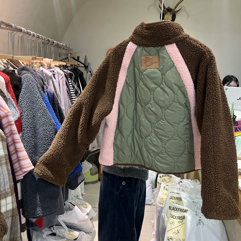 BLACKFRIDAY韓國直郵㊣女裝新款真品休閑熱賣推薦夾克羊毛填充BLACK FRIDAY夾克