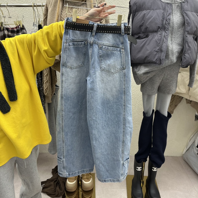 DRAWING韓國直郵㊣女士新款26春夏真品職業推薦時尚牛仔褲春款DRAWING牛仔褲