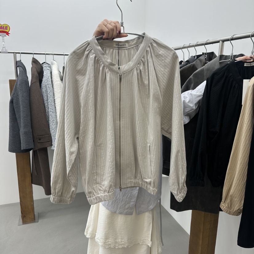 ENHANCE韓國代購㊣女裝新款26春夏職業熱賣推薦襯衫蕾絲衫春款ENHANCE襯衫/蕾絲衫圖色1