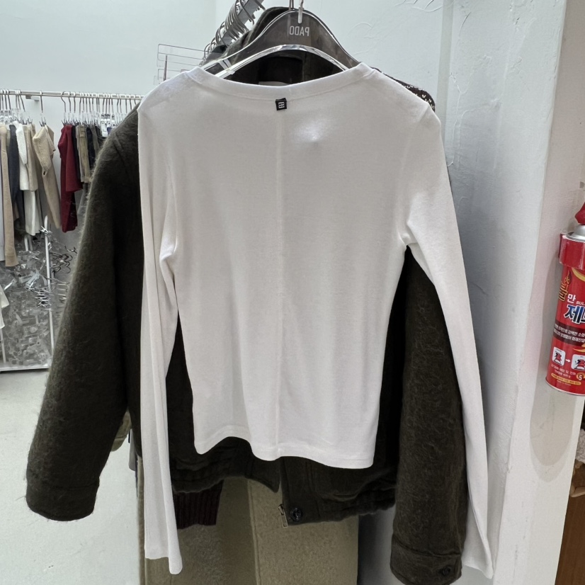 PADO㊣東大門實拍女裝新品休閑人氣26春夏真品推薦職業長袖T恤PADO長袖T恤