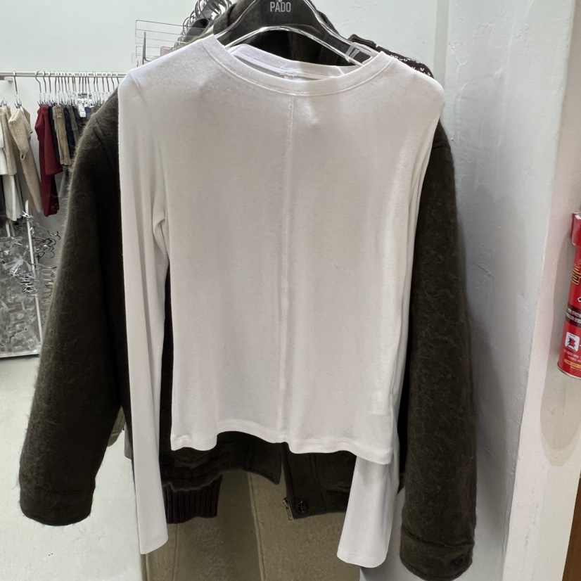PADO㊣東大門實拍女裝新品休閑人氣26春夏真品推薦職業長袖T恤PADO長袖T恤圖色4