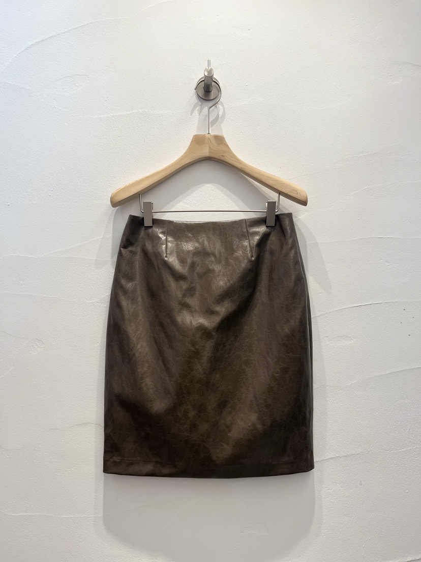 BROWN PAPER-S韓國直郵㊣女士新品時尚半身裙中短裙皮革春款BROWN PAPER-S半身裙/中短裙圖色1