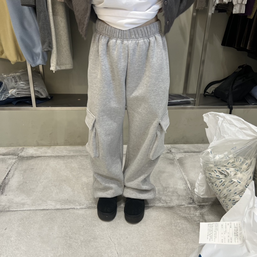 FAVE/FAVOURITE韓國代購㊣女士新款職業推薦休閑褲口袋抓絨FAVE/FAVOURITE休閑褲圖色1