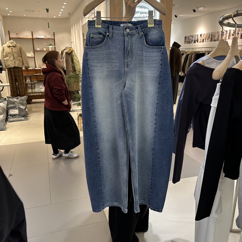 RENDER韓國代購㊣女裝新款真品時尚人氣熱賣休閑牛仔褲春款RENDER牛仔褲圖色1