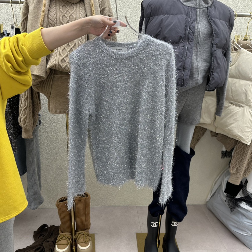 DRAWING韓國代購㊣女裝新品時尚職業推薦人氣熱賣針織衫春款DRAWING針織衫圖色2