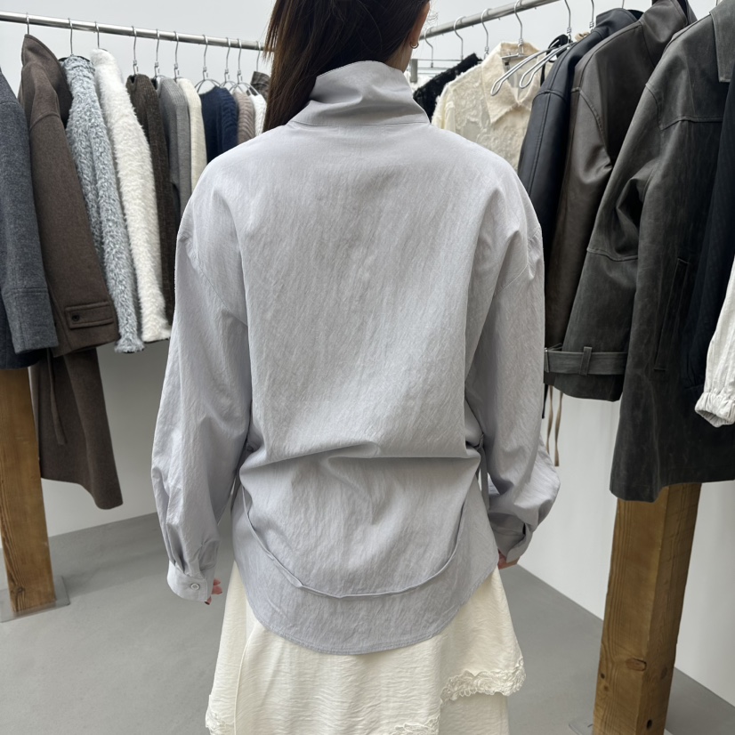 ENHANCE東大門㊣代購女士新款人氣休閑時尚襯衫蕾絲衫春款高領ENHANCE襯衫/蕾絲衫