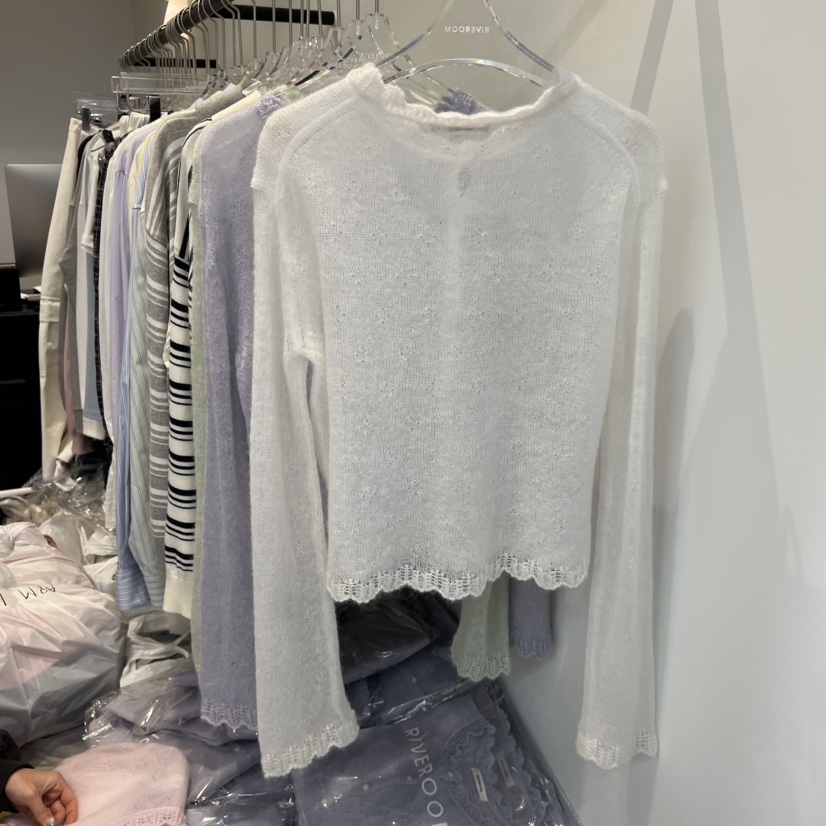 RIVEROOM韓國直郵㊣女士新品推薦時尚針織衫羊毛衫春款柔軟RIVEROOM針織衫