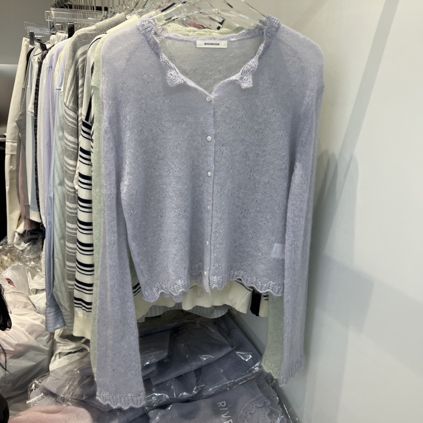 RIVEROOM韓國直郵㊣女士新品推薦時尚針織衫羊毛衫春款柔軟RIVEROOM針織衫圖色2