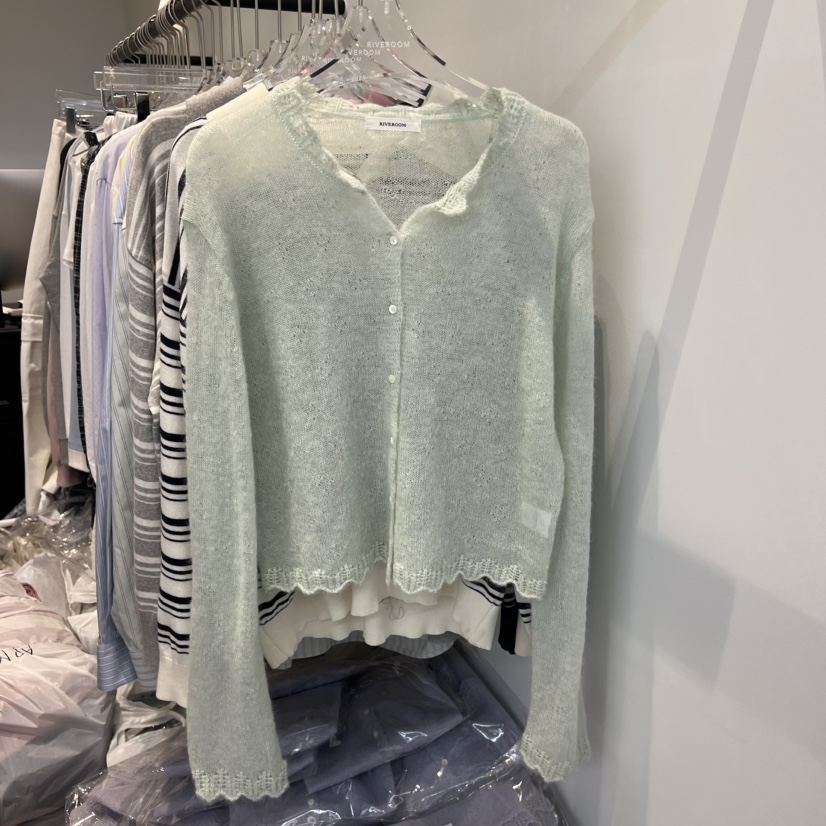 RIVEROOM韓國直郵㊣女士新品推薦時尚針織衫羊毛衫春款柔軟RIVEROOM針織衫圖色3