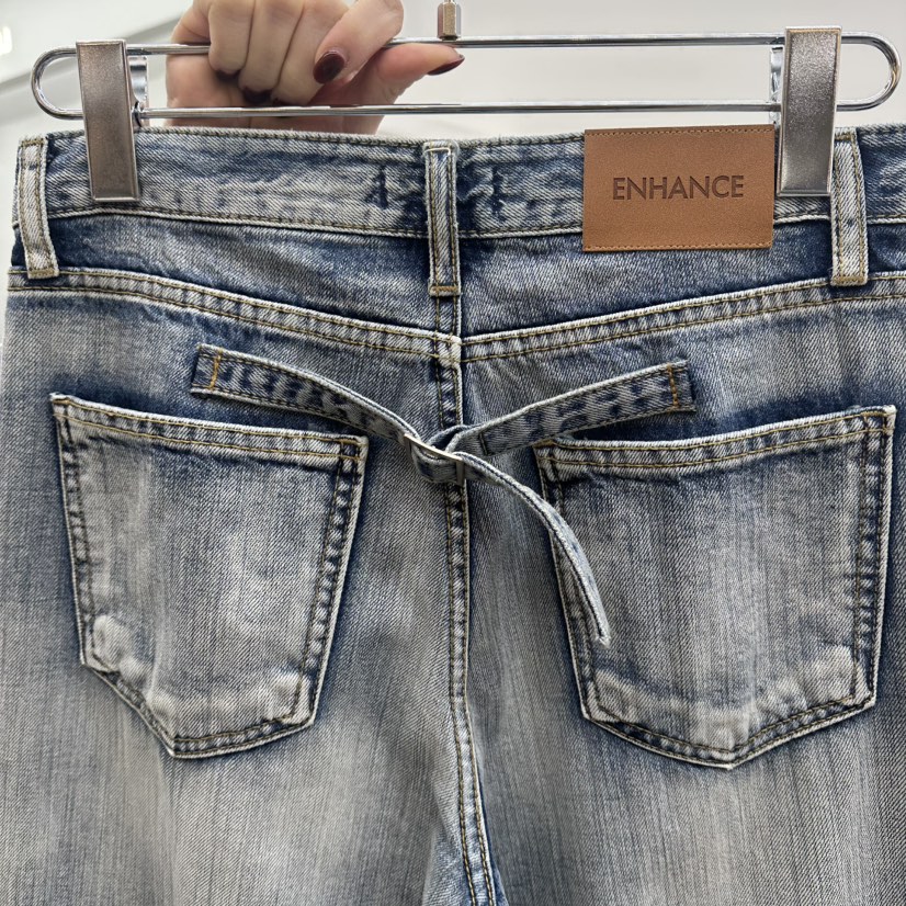 ENHANCE東大門㊣直郵女裝新款職業休閑25秋冬人氣牛仔褲春款ENHANCE牛仔褲