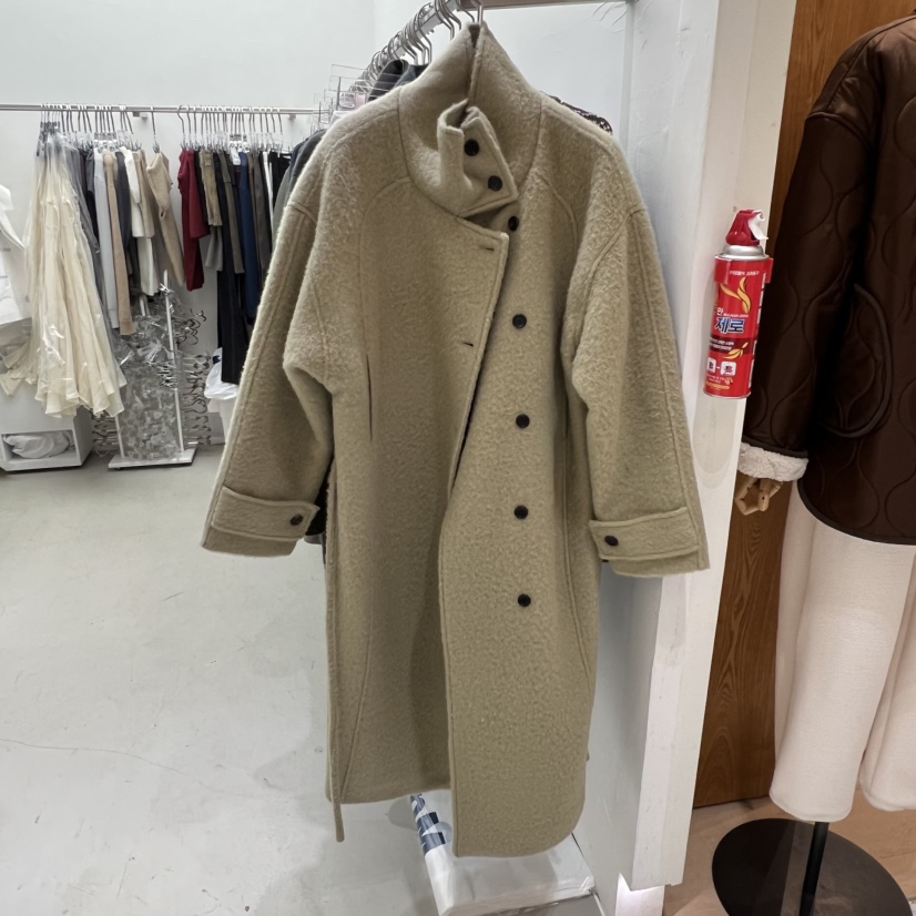 PADO韓國直郵㊣女士新品休閑職業熱賣推薦人氣時尚中長款大衣PADO中長款大衣圖色1