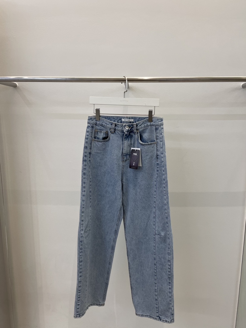 BETTER韓國代購㊣女士新款25秋冬職業推薦休閑熱賣牛仔褲春款BETTER牛仔褲圖色1