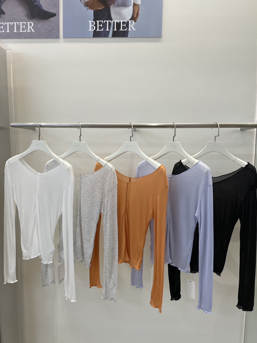 BETTER東大門㊣實拍女裝新品熱賣推薦25秋冬時尚長袖T恤春款BETTER長袖T恤