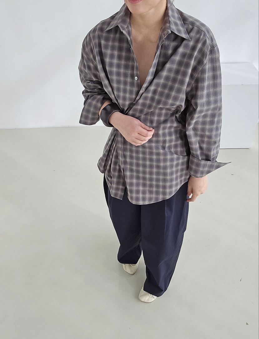 J SHOP東大門㊣直郵女士新款人氣時尚職業襯衫蕾絲衫春款格紋J_SHOP襯衫/蕾絲衫