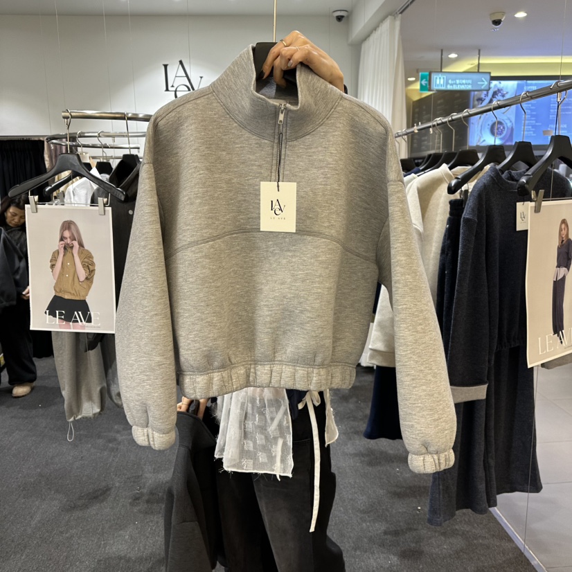 LE AVE韓國代購㊣女士新款熱賣時尚休閑人氣推薦職業夾克拉鏈LE AVE夾克圖色1