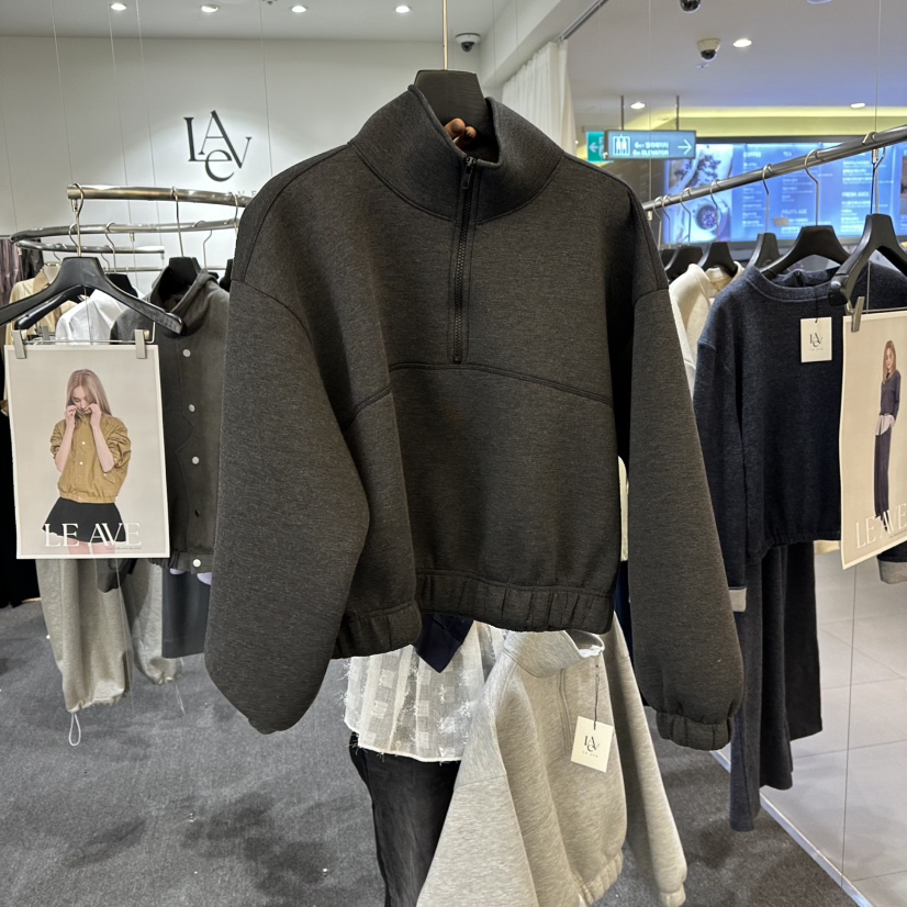 LE AVE韓國代購㊣女士新款熱賣時尚休閑人氣推薦職業夾克拉鏈LE AVE夾克圖色2